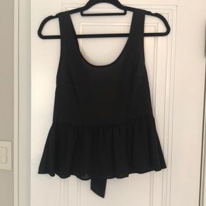 Nordstrom Peplum top with bow back detail